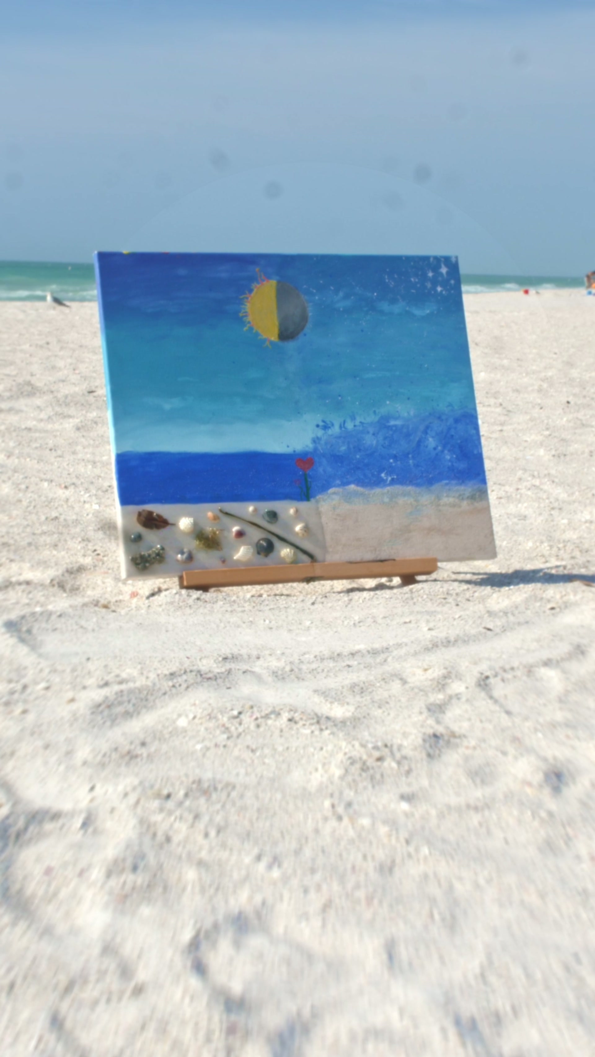 Where the Garden Grows — original painting on the beach south of Tampa Bay